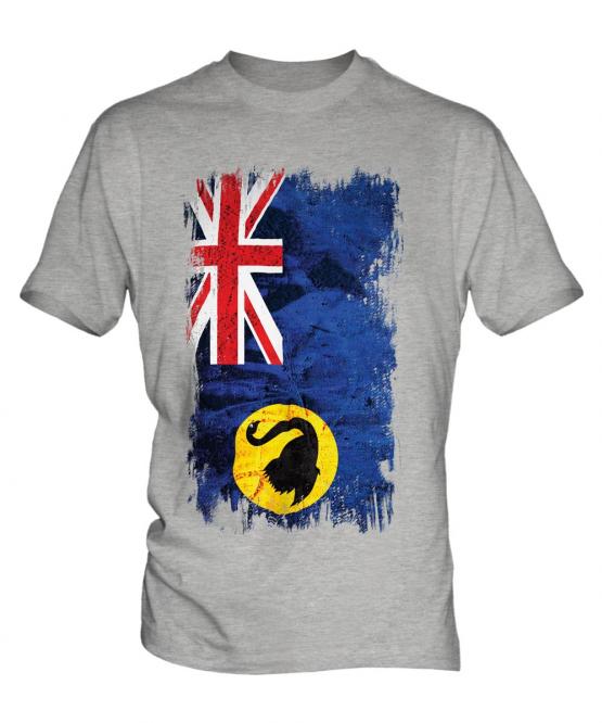 Western Australia Grunge Flag Mens T-Shirt