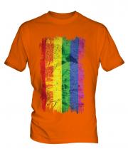 Gay Pride Grunge Flag Mens T-Shirt