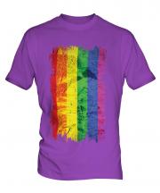 Gay Pride Grunge Flag Mens T-Shirt