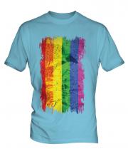 Gay Pride Grunge Flag Mens T-Shirt