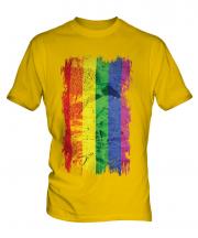Gay Pride Grunge Flag Mens T-Shirt