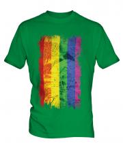 Gay Pride Grunge Flag Mens T-Shirt