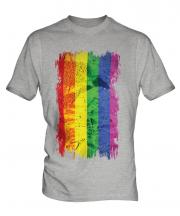 Gay Pride Grunge Flag Mens T-Shirt