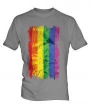 Gay Pride Grunge Flag Mens T-Shirt