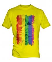 Gay Pride Grunge Flag Mens T-Shirt