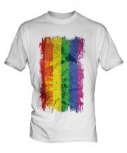 Gay Pride Grunge Flag Mens T-Shirt