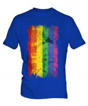 Gay Pride Grunge Flag Mens T-Shirt