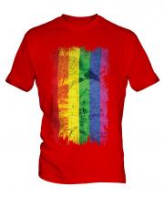 Gay Pride Grunge Flag Mens T-Shirt