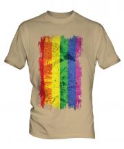 Gay Pride Grunge Flag Mens T-Shirt