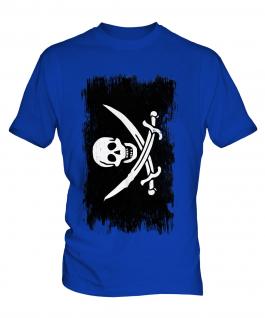 Pirate Grunge Flag Mens T-Shirt