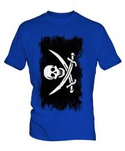Pirate Grunge Flag Mens T-Shirt