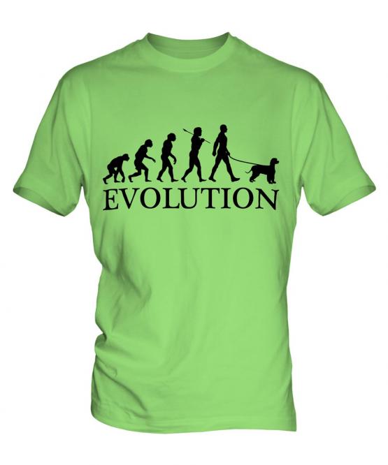 Irish Water Spaniel Evolution Mens T-Shirt