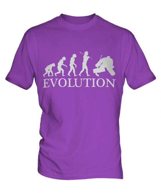 Ice Hockey Goalkeeper Evolution Mens T-Shirt