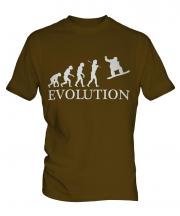 Snowboarder Evolution Mens T-Shirt
