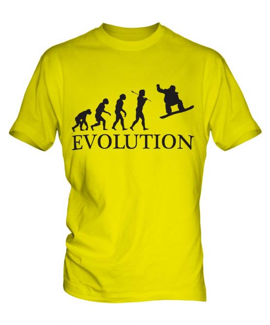Snowboarder Evolution Mens T-Shirt
