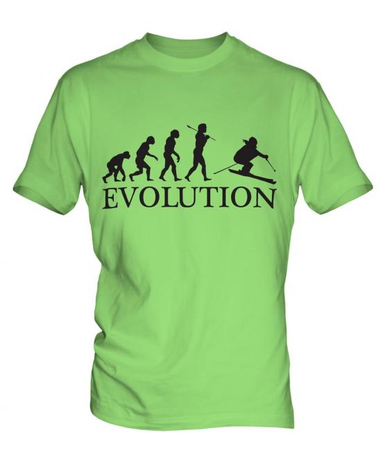 Downhill Skiing Evolution Mens T-Shirt
