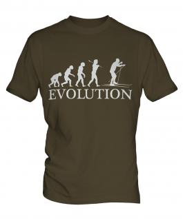 Cross Country Skiing Evolution Mens T-Shirt