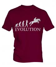 Horse Racing Steeplechase Evolution Mens T-Shirt
