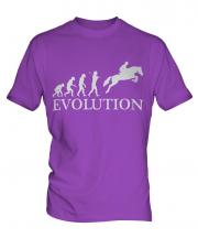 Horse Racing Steeplechase Evolution Mens T-Shirt
