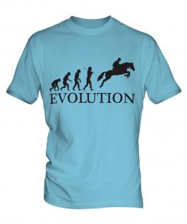 Horse Racing Steeplechase Evolution Mens T-Shirt
