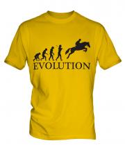 Horse Racing Steeplechase Evolution Mens T-Shirt