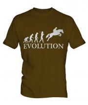 Horse Racing Steeplechase Evolution Mens T-Shirt