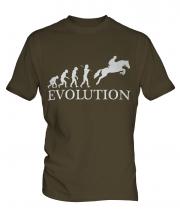 Horse Racing Steeplechase Evolution Mens T-Shirt