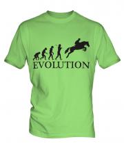 Horse Racing Steeplechase Evolution Mens T-Shirt