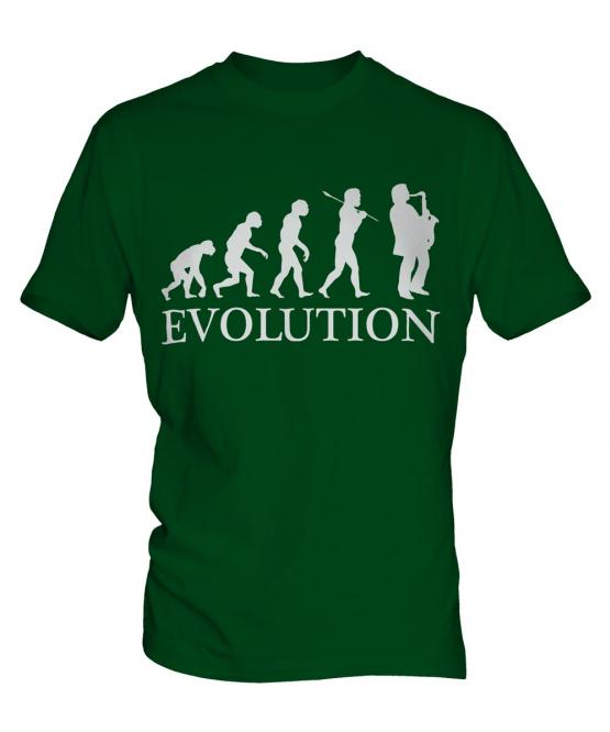 Saxophone Player Evolution Mens T-Shirt