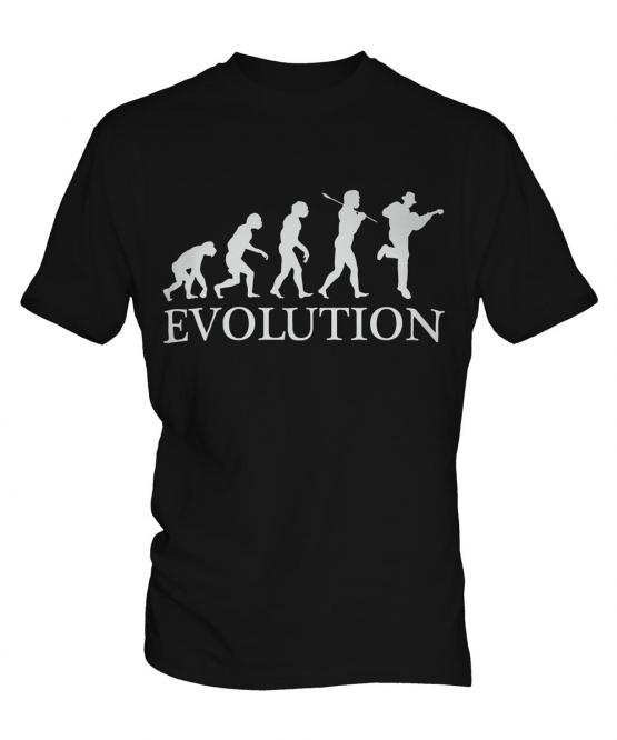 Acoustic Guitarist Evolution Mens T-Shirt