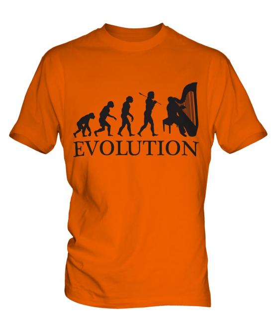 Harp Player Evolution Mens T-Shirt