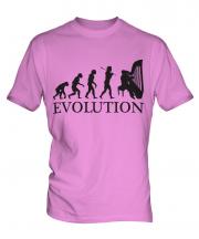 Harp Player Evolution Mens T-Shirt