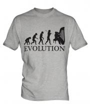 Harp Player Evolution Mens T-Shirt