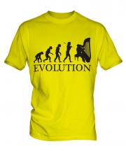 Harp Player Evolution Mens T-Shirt