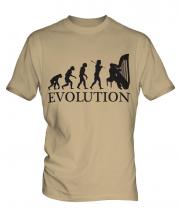 Harp Player Evolution Mens T-Shirt