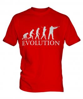 Clay Pigeon Shooting Evolution Mens T-Shirt