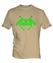 Neon Space Invader Mens T-Shirt