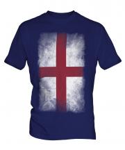 England St George Faded Flag Mens T-Shirt