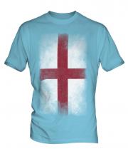 England St George Faded Flag Mens T-Shirt