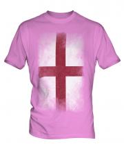England St George Faded Flag Mens T-Shirt