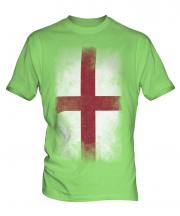 England St George Faded Flag Mens T-Shirt
