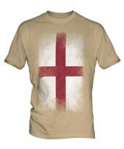 England St George Faded Flag Mens T-Shirt