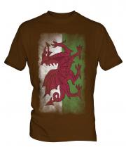 Wales Faded Flag Mens T-Shirt