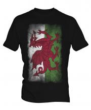 Wales Faded Flag Mens T-Shirt