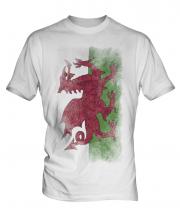 Wales Faded Flag Mens T-Shirt