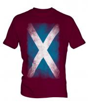 Scotland Faded Flag Mens T-Shirt