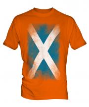 Scotland Faded Flag Mens T-Shirt