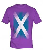 Scotland Faded Flag Mens T-Shirt