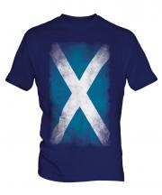 Scotland Faded Flag Mens T-Shirt