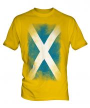 Scotland Faded Flag Mens T-Shirt